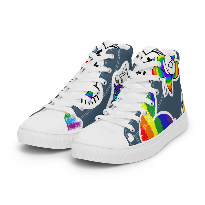 Sneakers alte in tela da donna ARCOBALENO - Gufetto Brand 