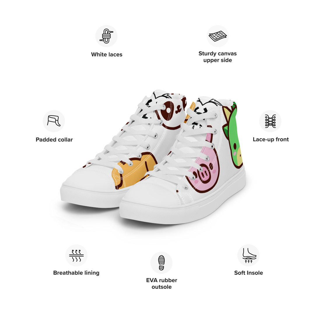 Sneakers alte in tela da donna EMOJI - Gufetto Brand 