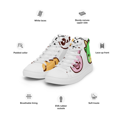 Sneakers alte in tela da donna EMOJI - Gufetto Brand 