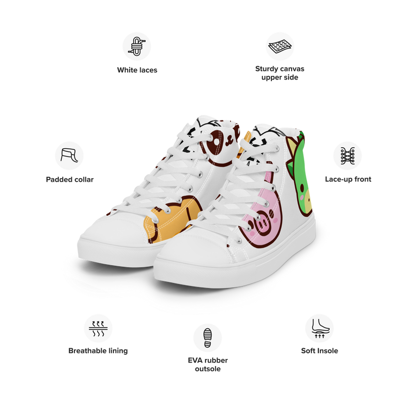 Sneakers alte in tela da donna EMOJI - Gufetto Brand 