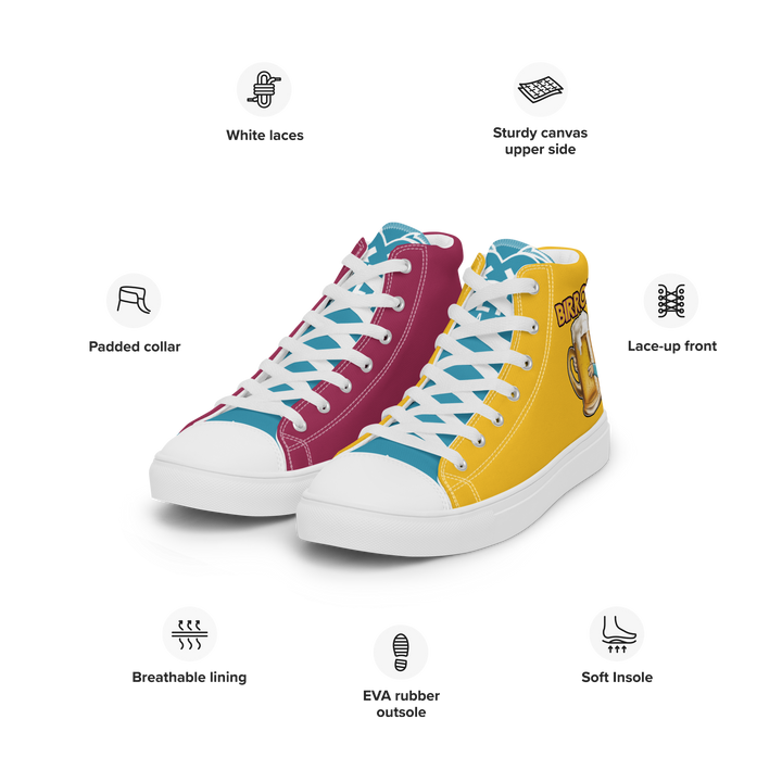 Sneakers alte in tela da donna BIRROLO NEW - Gufetto Brand 