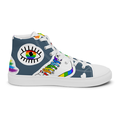 Sneakers alte in tela da donna ARCOBALENO - Gufetto Brand 