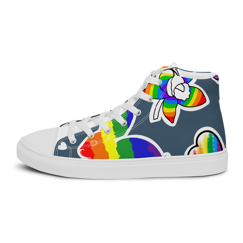 Sneakers alte in tela da donna ARCOBALENO - Gufetto Brand 