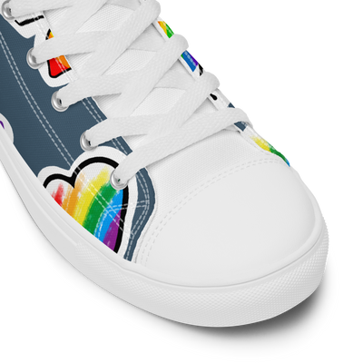 Sneakers alte in tela da donna ARCOBALENO - Gufetto Brand 