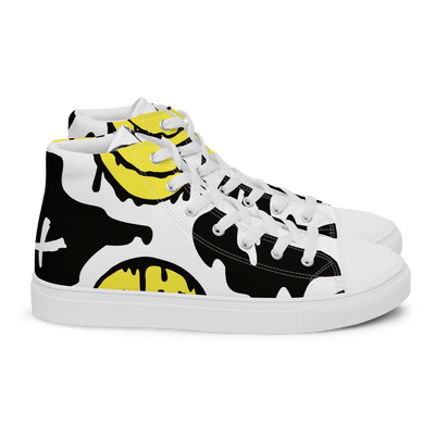 Sneakers alte in tela da donna SMILE FACE - Gufetto Brand 