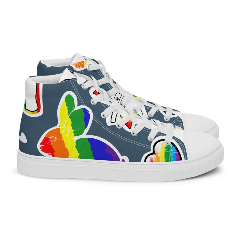 Sneakers alte in tela da donna ARCOBALENO - Gufetto Brand 