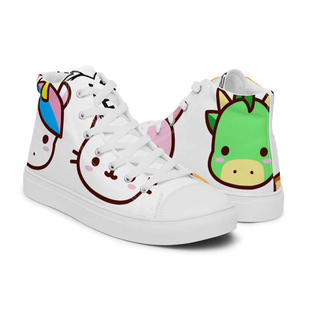 Sneakers alte in tela da donna EMOJI - Gufetto Brand 