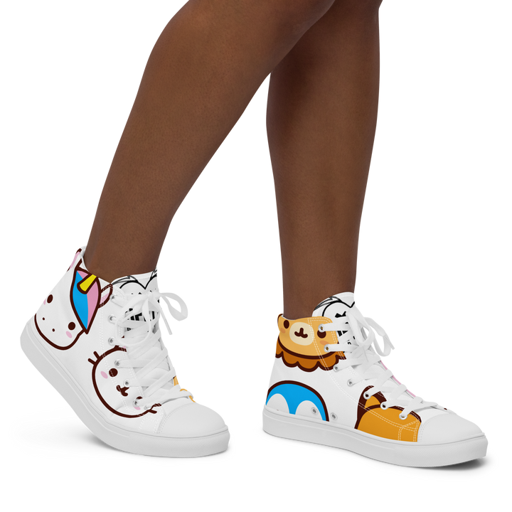 Sneakers alte in tela da donna EMOJI - Gufetto Brand 