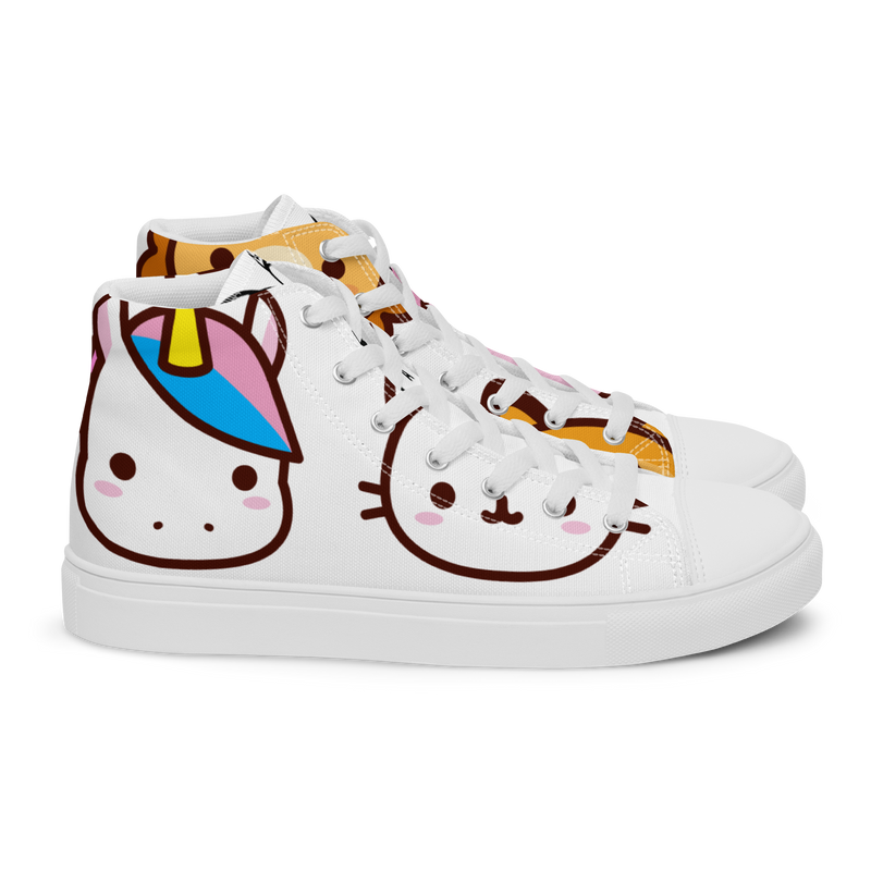 Sneakers alte in tela da donna EMOJI - Gufetto Brand 