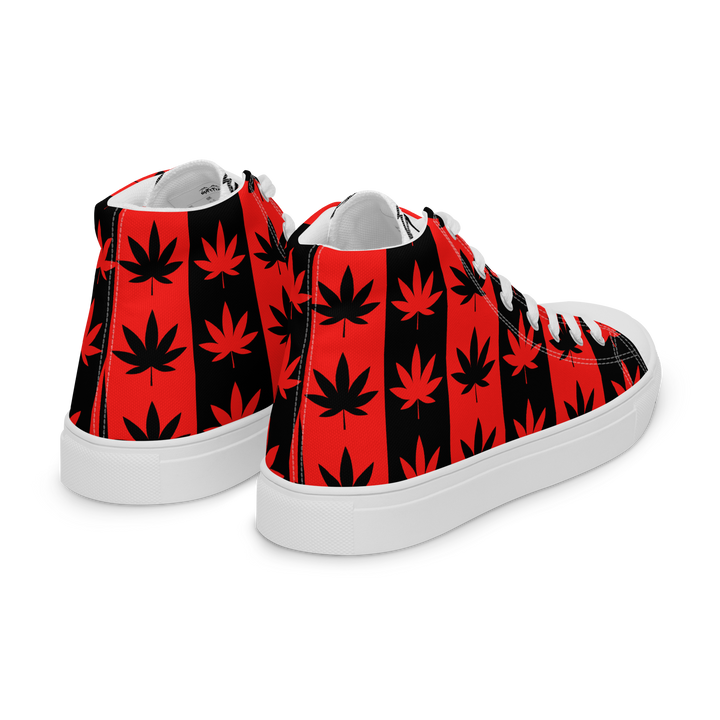 Sneakers alte in tela da donna CANNABIS ROSSE - Gufetto Brand 
