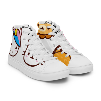 Sneakers alte in tela da donna EMOJI - Gufetto Brand 