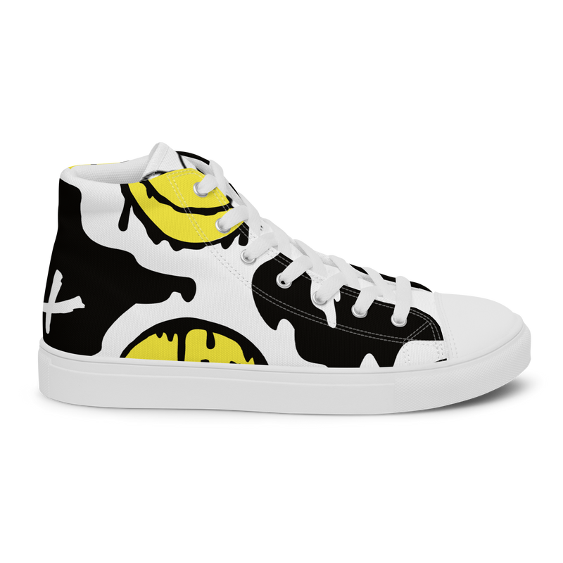 Sneakers alte in tela da donna SMILE FACE - Gufetto Brand 