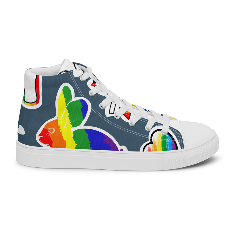 Sneakers alte in tela da donna ARCOBALENO - Gufetto Brand 