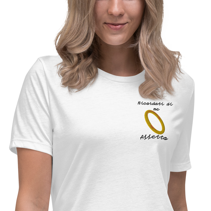 T-shirt Ricamata Donna Ricordati di Me Anello - Gufetto Brand 