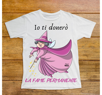 T-shirt Bambino/a Le Fatine Ignoranti Fame Permanente ( F5298420 ) - Gufetto Brand 