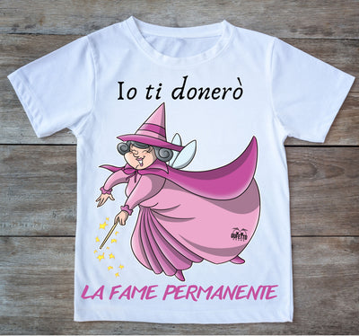 T-shirt Uomo Le Fatine Ignoranti Fame Permanente ( F5298420 ) - Gufetto Brand 