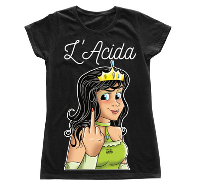 T-shirt Donna Principesse 2.0 L'ACIDA ( A21907543 ) - Gufetto Brand 