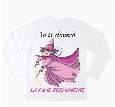 T-shirt Donna Le Fatine Ignoranti Fame Permanente ( F5298420 ) - Gufetto Brand 