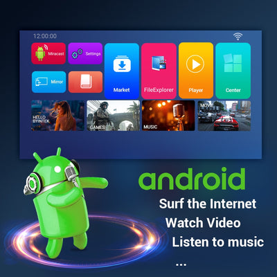 BYINTEK P7 Pocket Portatile Pico Smart Android Wifi 1080P TV LAser Mini LED Home Theater DLP Proiettore per Smartphone - Gufetto Brand 