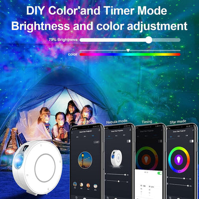 Galaxy Projector Light Tuya Smart Life Smart Star Projector APP Lavora con Alexa Google Home Colorful Starry Sky LED Night Light - Gufetto Brand 
