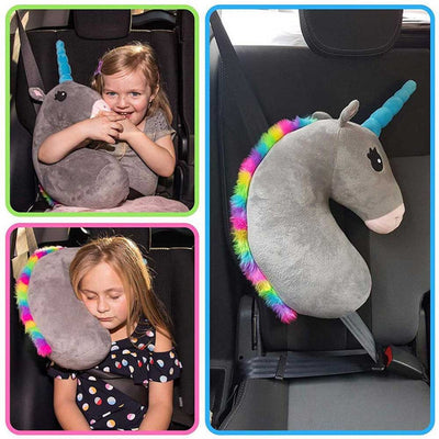 Baby Kid Travel Unicorn Pillow Children Head Neck Support Protect Car Seat Belt Pillow Shoulder Safety Strap Cute Animal Cushion - Gufetto Brand 