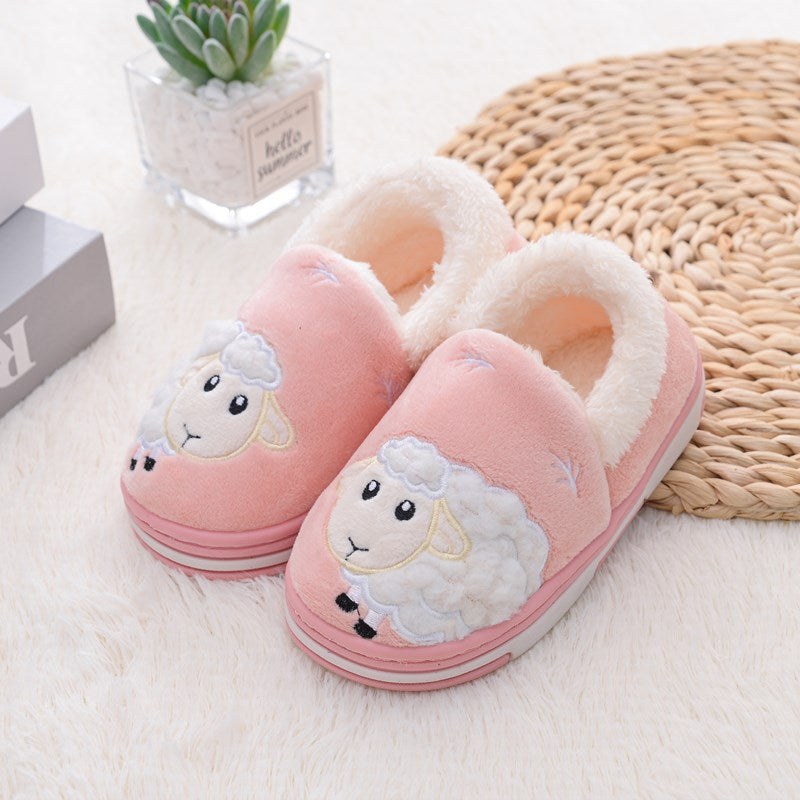 Unicorn Kids Slippers for Toddler Boys Indoor Shoes Baby Girl Fur Slides Cotton Flip Flop Warm Winter House Children Slipper - Gufetto Brand 