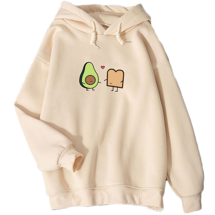 Avocado Best Friend Hoodie Women Sweatshirt Cute Pullover Harajuku Hoodies Oversized Streetwear Women Top Graphic Sweatshirts - Gufetto Brand 