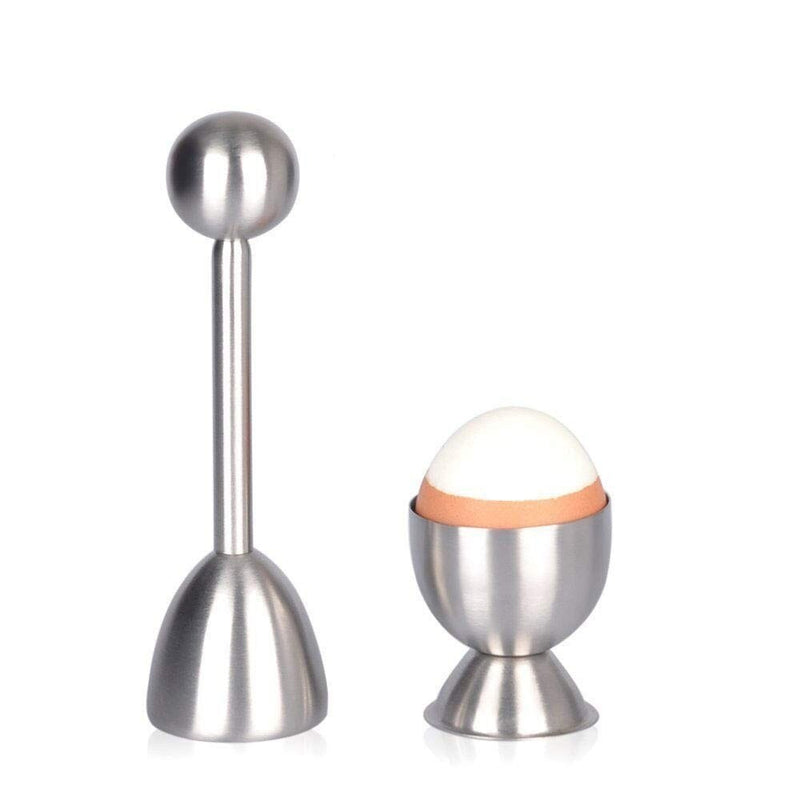 5PCS/set Stainless Steel Boiled Egg Topper EggShell Cracker Opener  Egg Spoon Holder Kitchen Gadgets - Gufetto Brand 