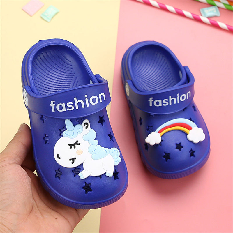 Unicorn Slippers for Boy Girl Rainbow Shoes 2019 Summer Toddler Animal Kids Outdoor Baby Slippers PVC Cartoon Kids Slippers - Gufetto Brand 