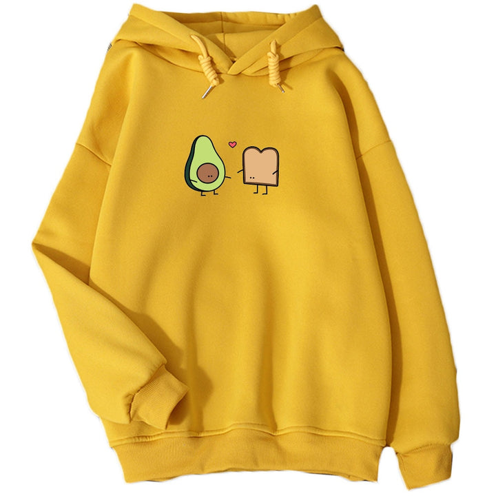 Avocado Best Friend Hoodie Women Sweatshirt Cute Pullover Harajuku Hoodies Oversized Streetwear Women Top Graphic Sweatshirts - Gufetto Brand 