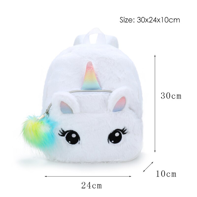 Plush School Bags for Girls Cute Cartoon Unicorn Children School Backpack for Kindergarten Toddler Backpacks Mochila Escolar - Gufetto Brand 