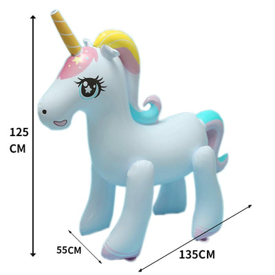 Rooxin Giant Inflatable Unicorn Water Spray Pool Toys Swimming Float Outdoor Fountain Beach Party Children&#39;s Summer Toys - Gufetto Brand 