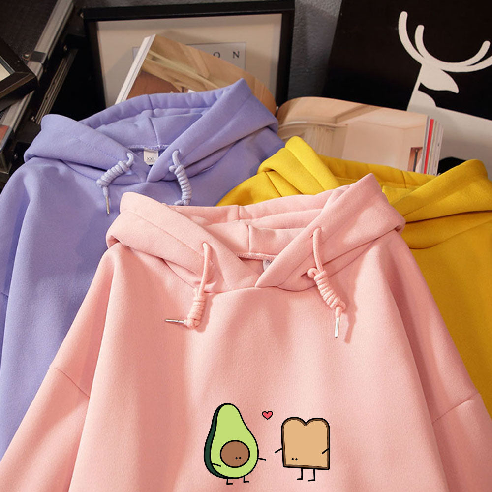 Avocado Best Friend Hoodie Women Sweatshirt Cute Pullover Harajuku Hoodies Oversized Streetwear Women Top Graphic Sweatshirts - Gufetto Brand 