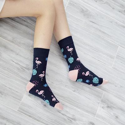 Women Socks Harajuku Funny Cartoon Fruits Sock Unicorn for Flamingo Cute Animal Pattern Happy Funny Skateboard Socks - Gufetto Brand 