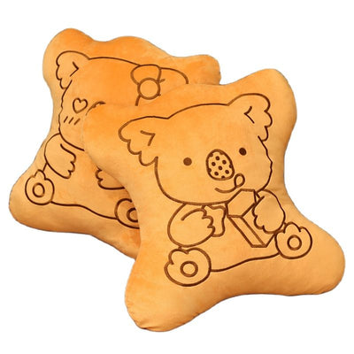 Koala Pattern Cookie Biscotto Forma Farcita Cuscino Simpatico Koala Stampato Cibo Divano Cuscino Letto Vita Cuscino Per Bambini Compleanno - Gufetto Brand 