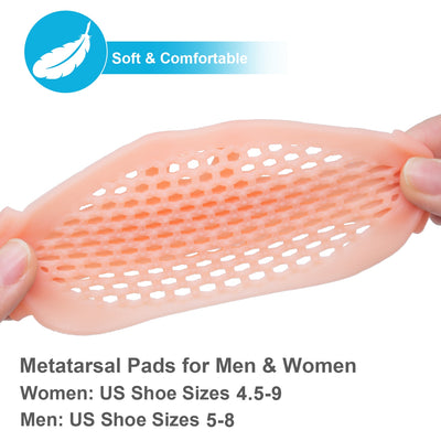 2pcs Breathable Sofe Forefoot Pads Foot Pain Relief Silicone Ball of Foot Cushion Insoles Prevent Foot Corn Callus Blisters Z792 - Gufetto Brand 