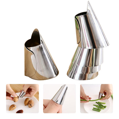 1 set protezione per le dita in silicone con lama per frutta verdura coltello per pollice protezione per le dita gadget da cucina accessori da cucina - Gufetto Brand 