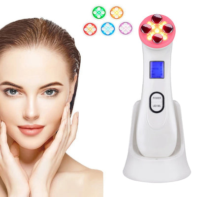 Face Massager Facial Mesotherapy Electroporation RF Radio Frequency LED Photon Face Lifting Tighten Wrinkle Removal Skin Care - Gufetto Brand 