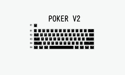 budino V2 pbt doubleshot keycap oem retroilluminato per tastiera meccanica bianco nero gh60 poker 87 tkl 104 108 ansi iso xd64 xd68 - Gufetto Brand 