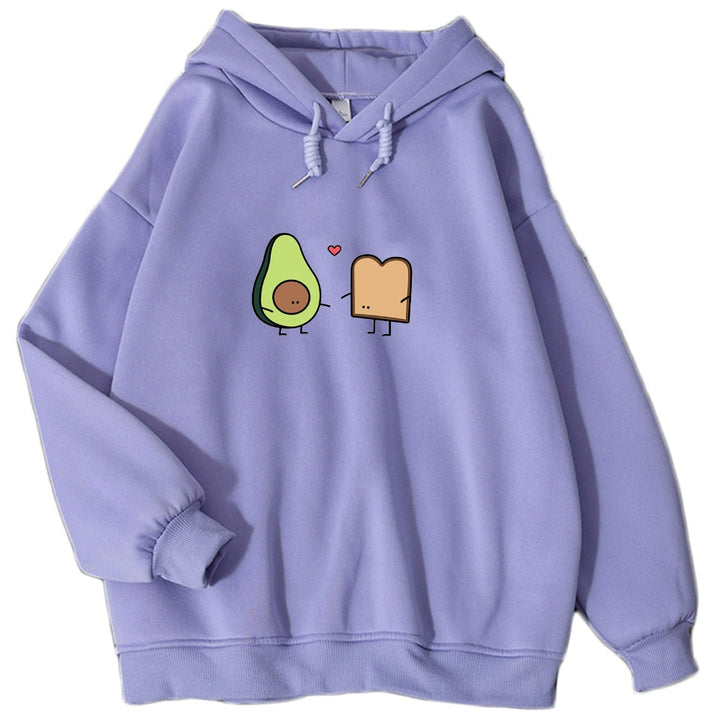 Avocado Best Friend Hoodie Women Sweatshirt Cute Pullover Harajuku Hoodies Oversized Streetwear Women Top Graphic Sweatshirts - Gufetto Brand 
