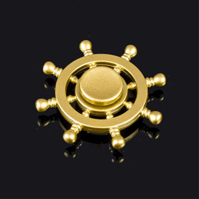 New Round American Captain Fingertip Gyro Shield Alloy Gyro Spinner Decompression Toy Spinner Hobbies for Adults - Gufetto Brand 
