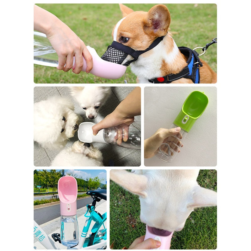 HOOPET Pet Dog Water Bottle Feeder Bowl Portable Water Food Bottle Pets Outdoor Travel Drinking Dog Bowls Water Bowl for Dogs - Gufetto Brand 