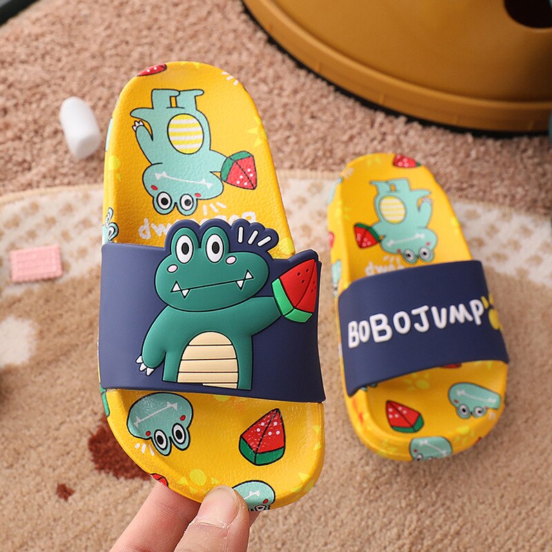 Suihyung Rainbow Unicorn Slippers For Boys Girls 2021 New Cartoon Dinosaur Children Beach Shoes Kids Sandals Bathroom Slippers - Gufetto Brand 