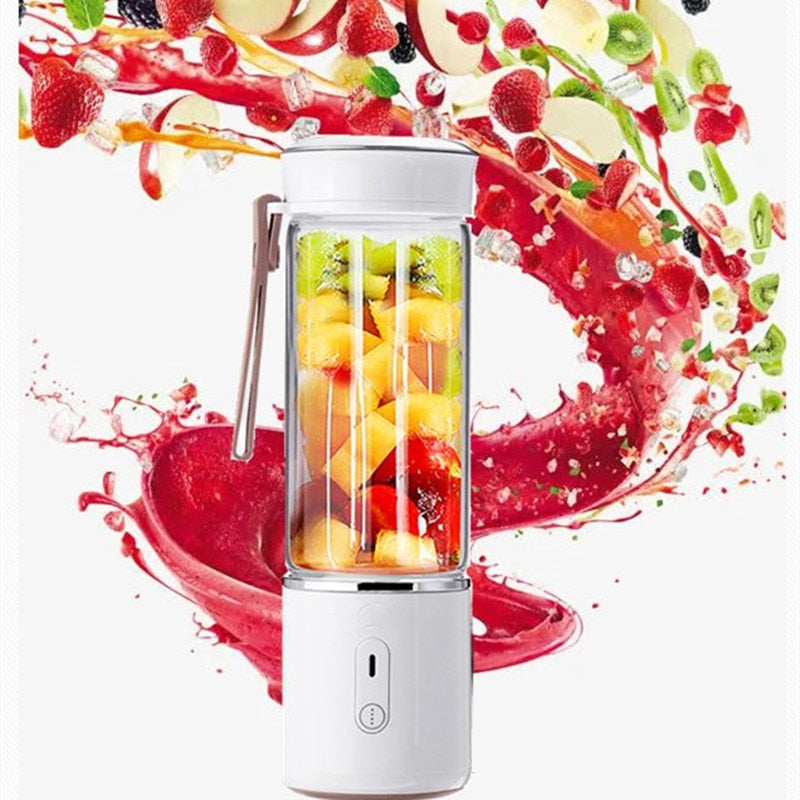 Spremiagrumi portatile USB da 500 ml Mini frullatore elettrico Frutta  Verdura Spremiagrumi veloce Robot da cucina da cucina Viaggio fitness