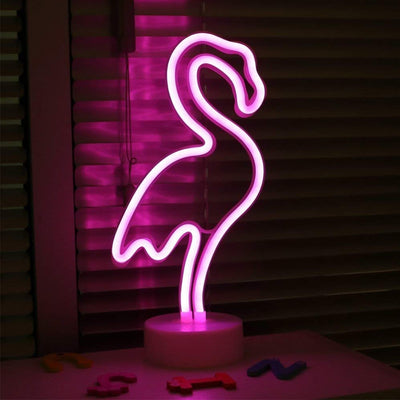 Fashion LED Neon Sign Light Holiday Xmas Party Romantic Wedding Decoration Kids Room Home Decor Flamingo Moon Unicorn Heart - Gufetto Brand 