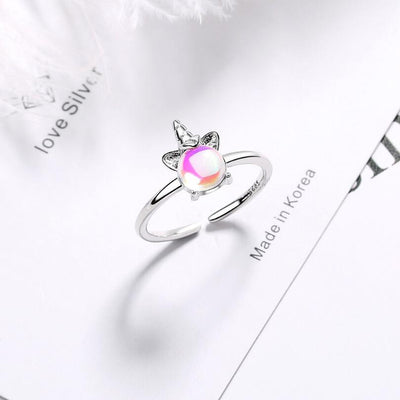 New Exquisite Color Moonstone Unicorn Opening Rings For Women Jewelry Accessories Party Gifts SAR106 - Gufetto Brand 
