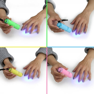 Mini UV Led Light UV LED Lamp Nail Dryer for Gel Nails 9 LED Flashlight Portability Nail Dryer Machine Nail Art Tools UV Light - Gufetto Brand 