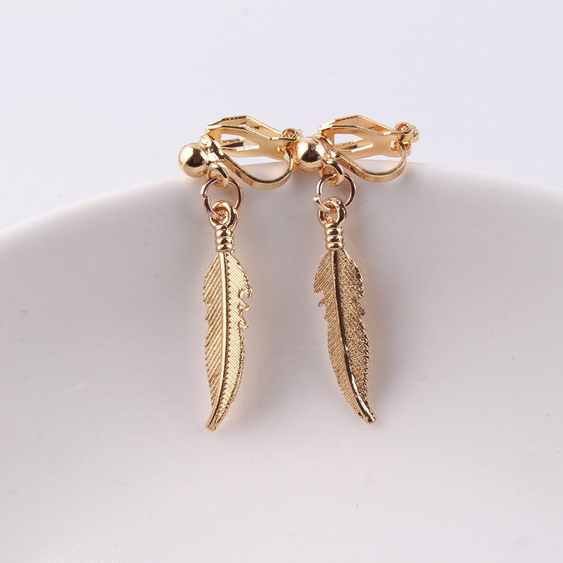 JIOFREE 2018 New alloy Simple Owl hippo No Ear Hole Earring Gold-color Geometric Clip Earrings Fashion Accessories For Girl - Gufetto Brand 