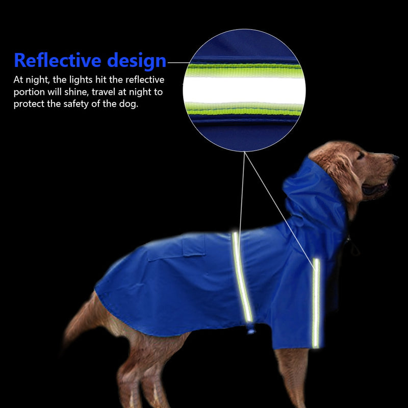 Raincoat For Dogs Waterproof Dog Coat Jacket Reflective Dog Raincoat Clothes For Small Medium Large Dogs Labrador S-5XL 3 Colors - Gufetto Brand 