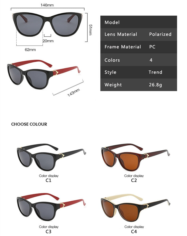 2022 Luxury Brand Design Cat Eye Polarized Sunglasses Men Women Lady Elegant Sun Glasses Female Driving Eyewear Oculos De Sol - Gufetto Brand 